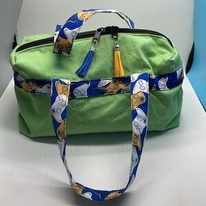 Green Small Tote Bag with Gamer Controller Themed Handles Men’s Toiletries Bag